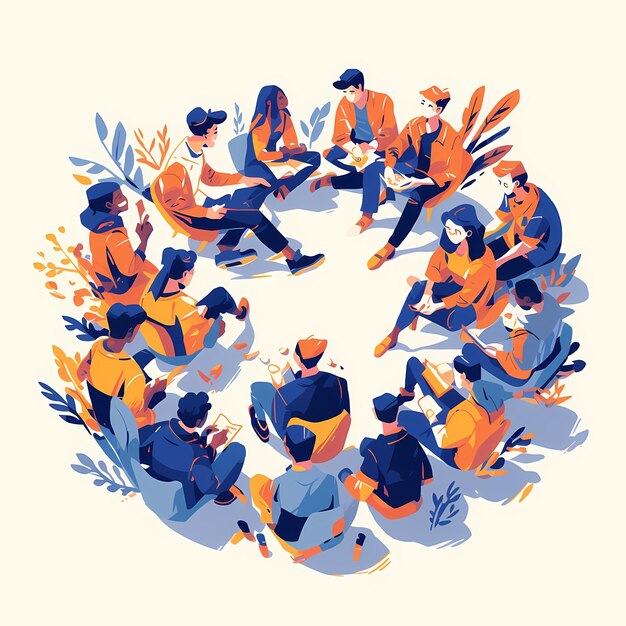 illustration: digital communication and collaboration